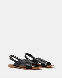 Just Because - Malita Leather Slingback Sandals