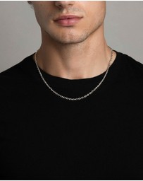 Nialaya Jewellery - Men's Stainless Steel Cable Chain