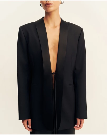 Shona Joy - Benji Tuxedo Tie Blazer