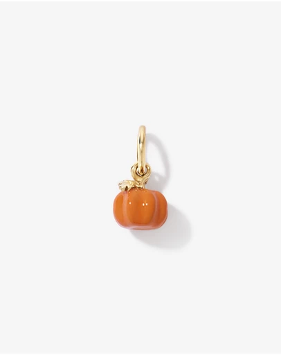 Michael Hill - Thanksgiving Pumpkin Pendant with Orange Enamel in 18kt Yellow Gold Vermeil