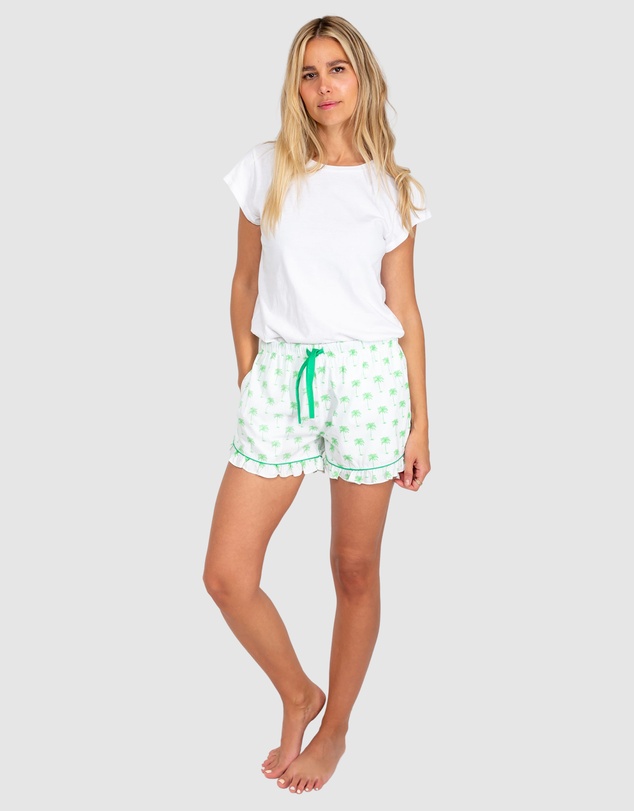 Sant And Abel - Women's Green Palm Tree Boxer Short