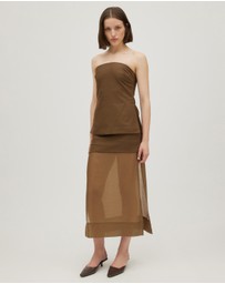Minima Esenciales - Mika Contrast Layer Maxi Skirt