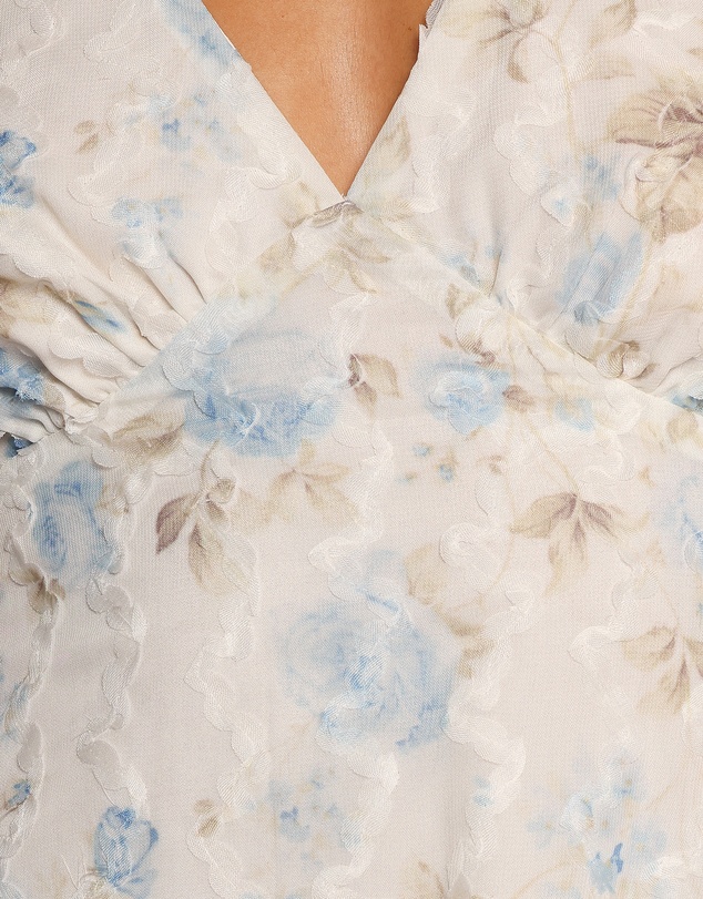 Petal & Pup - Marisol Mini Dress - Cream Blue Floral