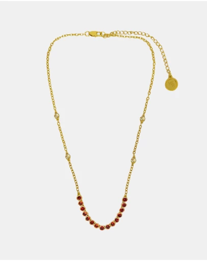 Mountain & Moon - IVY Necklace Garnet CZ