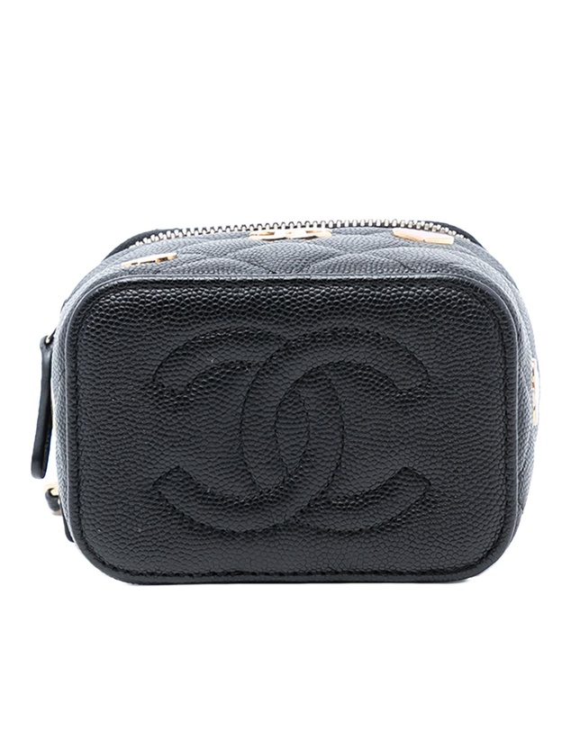 Pre-Loved by Azura Reborn - Pre-Loved Mini Quilted Caviar Coco Casino Vanity Case