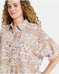 Roxy - Womens Beachy Nostalgia Slub Short Sleeve Shirt