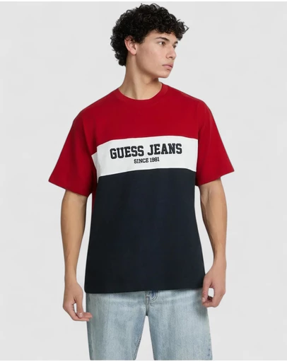 GUESS Jeans - GUESS JEANS Oversized Horizontal Stripe T-Shirt