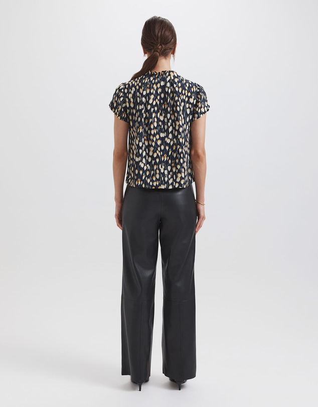 SABA - Starling Silk High Neck Short Sleeve Top