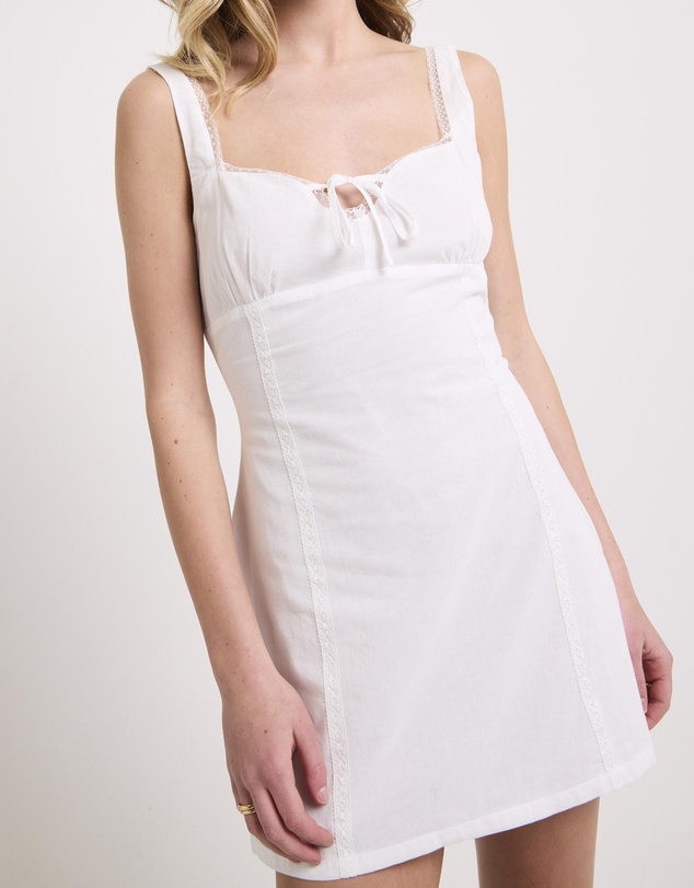 Subtitled - Rhea Lace Trim Mini Dress