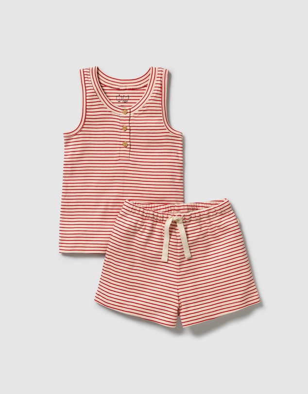 Wilson & Frenchy - Organic Stripe Rib Pyjamas - Babies