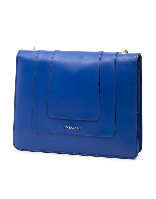 Bvlgari - Pre-Loved Small Leather Square Serpenti Forever Chain Crossbody