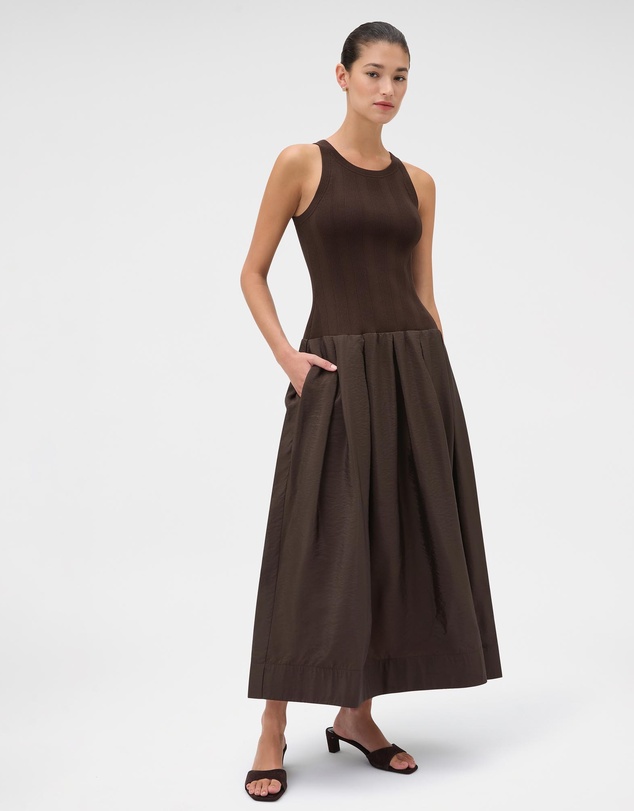 Oroton - Knit Bodice Midi Dress