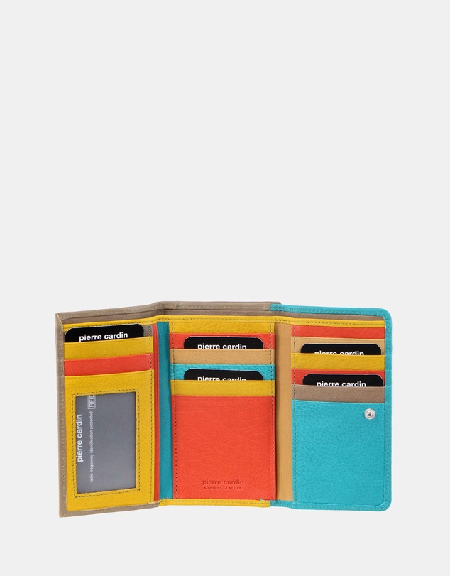 Pierre Cardin - Pierre Cardin MultiColour Leather Ladies Tri-Fold Wallet