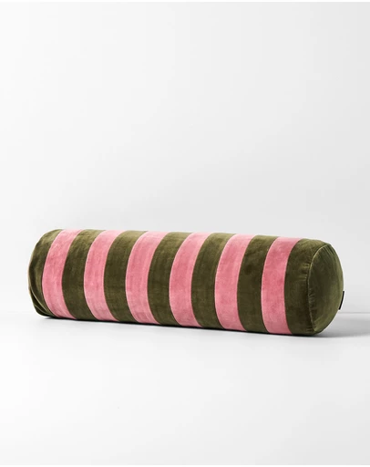 Aura Home - Velvet Stripe Bolster