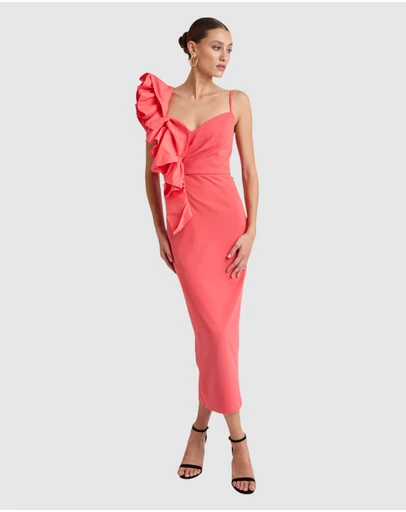 Romance by Honey and Beau - Trevia Shoulder Frill Dress