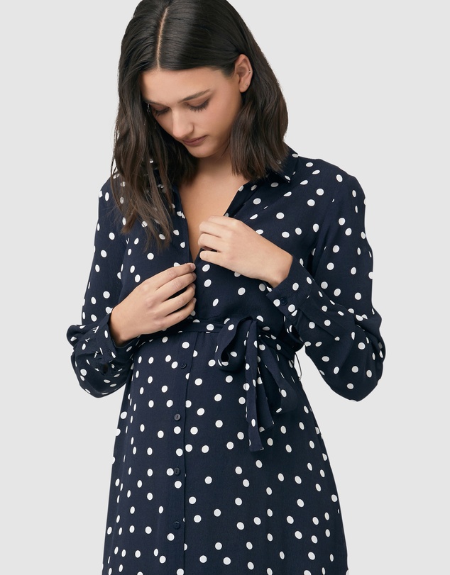Ripe Maternity - Spot Shirt Dress