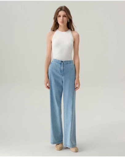 IDA+S - Adelaide Light Denim Wide Leg Jeans