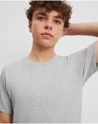 Country Road - Teen Recycled Cotton Blend Plain Cr Short Sleeve T-shirt