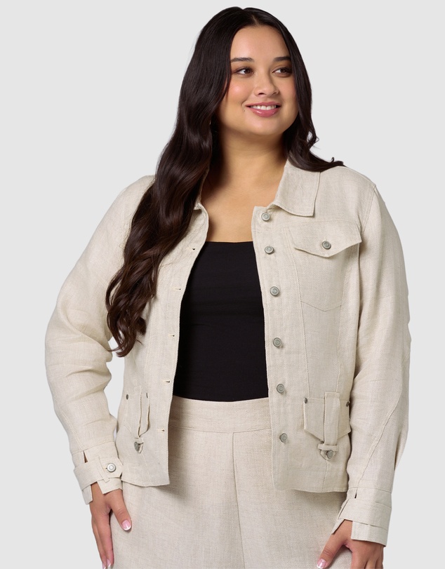 Something 4 Olivia - Lani Linen Utility Jacket