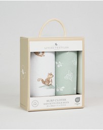 Living Textiles - 2 Pack Organic Burp Cloths - Australiana