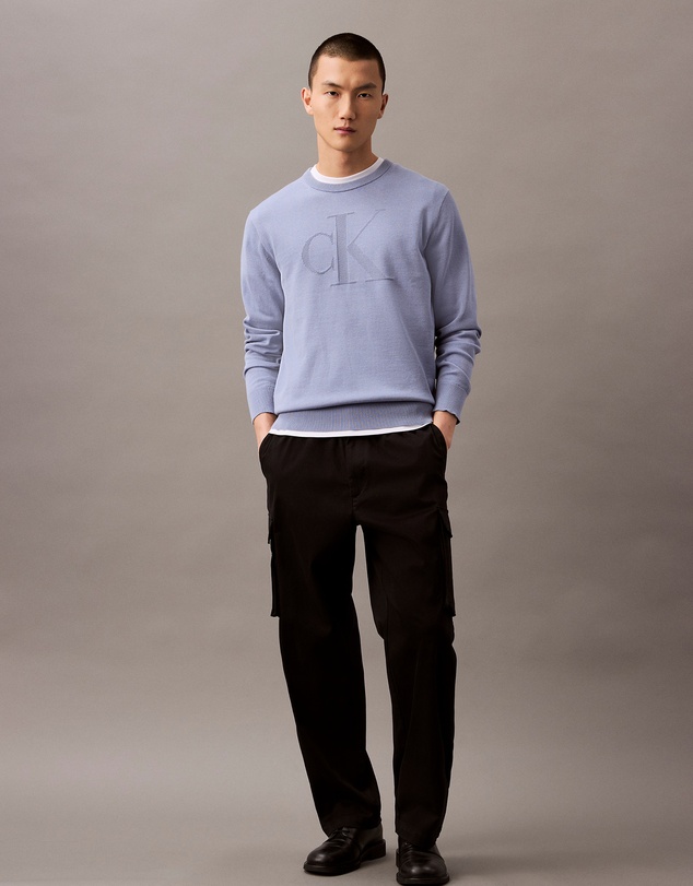 Calvin Klein Jeans - Smooth Cotton Monogram Logo Jumper