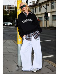 Subtitled - NYC Wide Leg Embroidered Pants