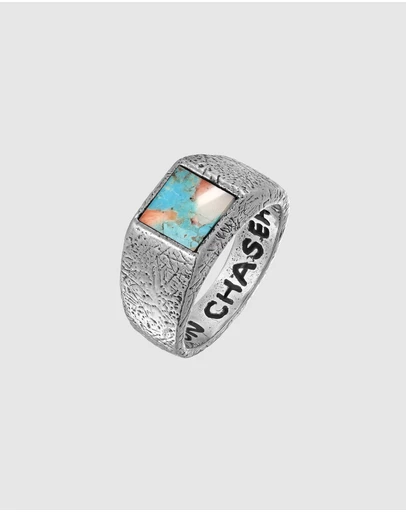 Haze & Glory - ICONIC EXCLUSIVE - Sun Chaser Turquoise Signet Ring in 925 Silver