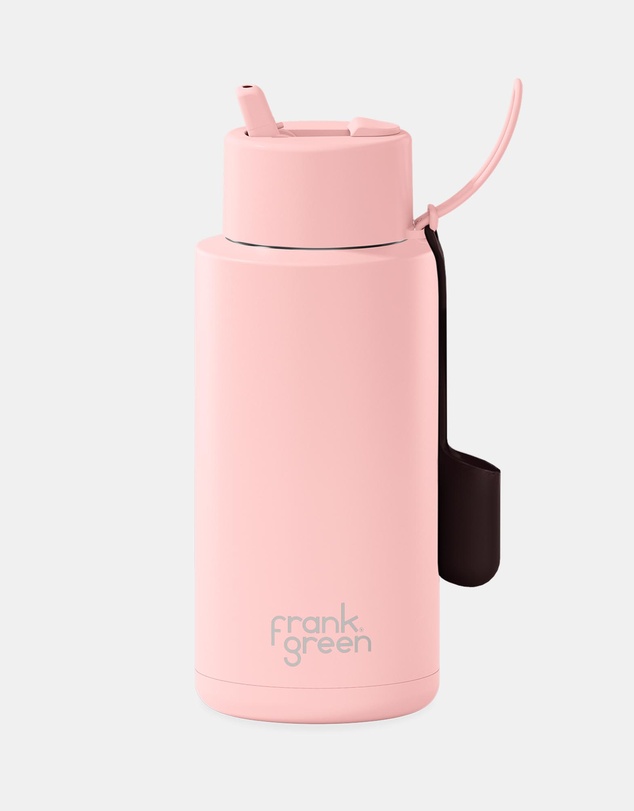 Frank Green - Lip & Sip Set - 34oz Ceramic Reusable Bottle + Lip Gloss Holder Blushed