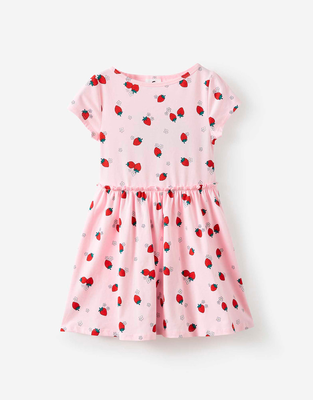 Cotton On Kids - Boat Neck Frill Short Sleeve Dress