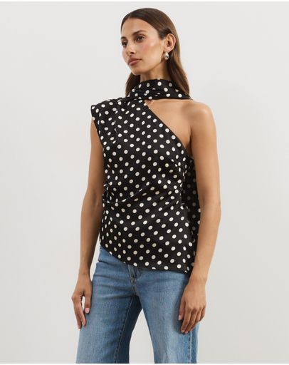 Black & Cream Polka Dot