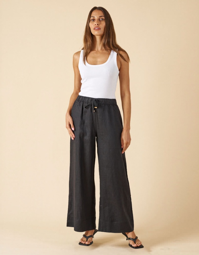 CAMIXA - Palazzo Linen Pants