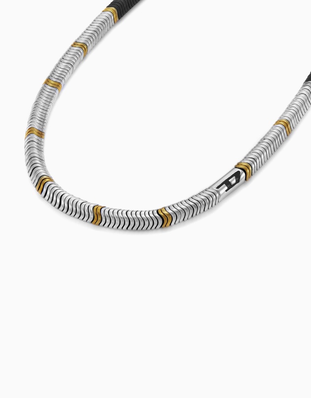 Diesel - D Logo Silver Tone Necklace