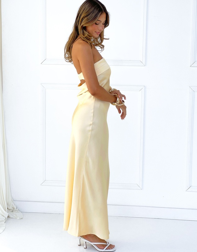 Beginning Boutique - Maiah Yellow Maxi Dress
