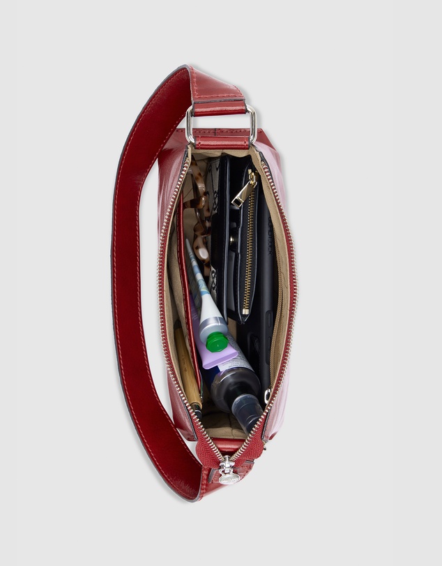 Florence - The Laura Red Leather Shoulder Bag