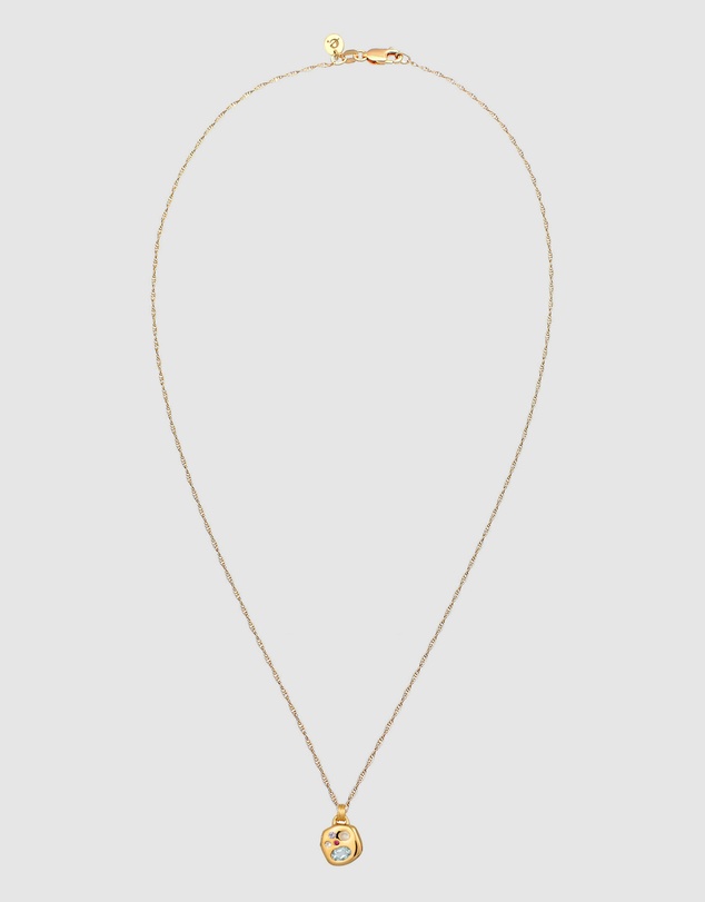 Elli Jewelry - Necklace Gemstone Pendant 925 Sterling Silver Gold-Plated