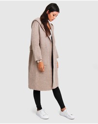 Belle & Bloom - Walk This Way Wool Blend Hooded Coat