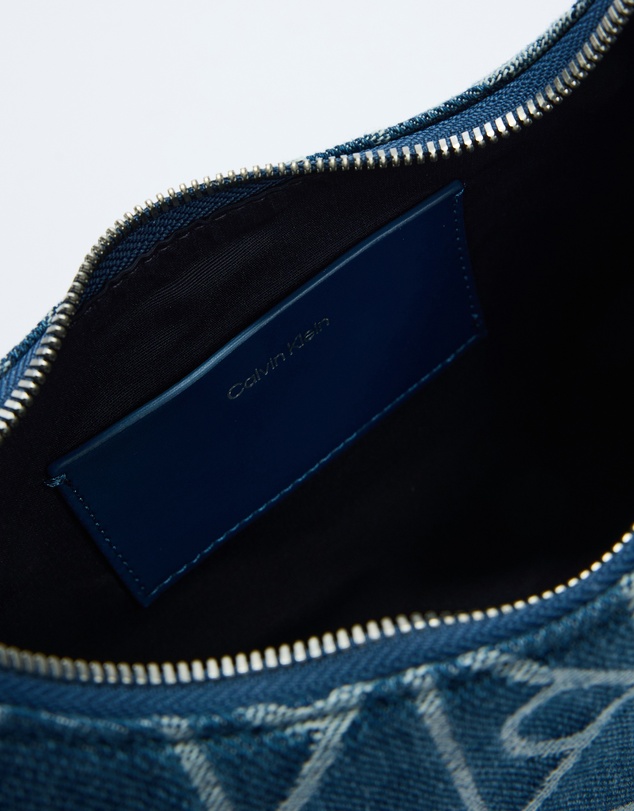 Calvin Klein - Emblem Aop Denim Shoulder Bag