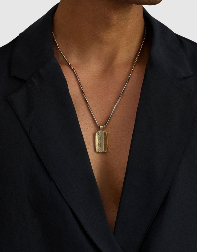 Nialaya Jewellery - Trinity Pendant Necklace in Gold