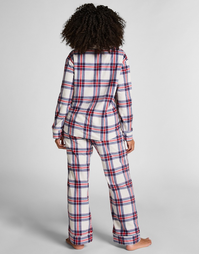 Hunkemoller - Long Sleeve Polar Fleece Check PJ Set