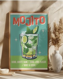 Olive et Oriel - Mojito Cocktail by Wallchart Art Studio Art Print