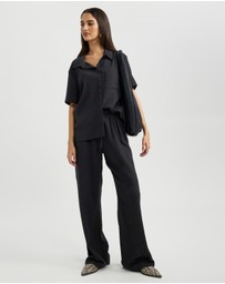 Dazie - Summer Plans Linen Blend Button-Up Shirt