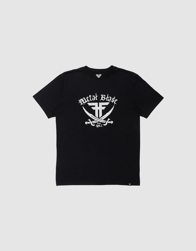 Fallen Footwear - Fallen Footwear Men Metal Blade Pirate Tees Regular Fit Black/White