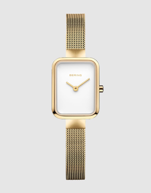 Bering - Petite Square 35mm Gold Watch