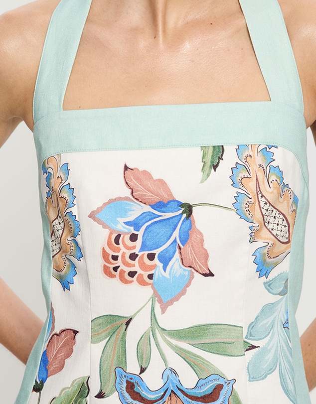 KIVARI - Azure Halter Mini Dress