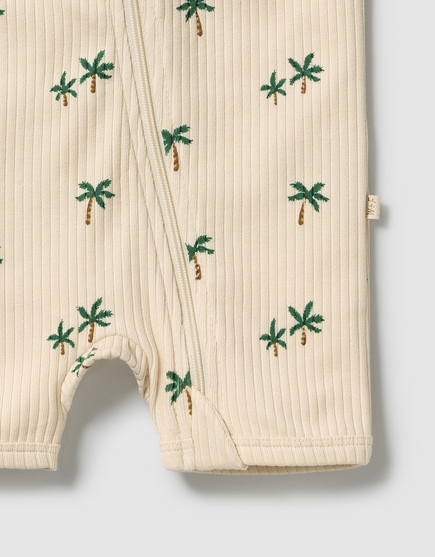 Wilson & Frenchy - Tiny Palm Organic Boyleg Zipsuit - Babies