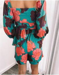 Esther & Co - Conell Shorts - Botanical Turquoise