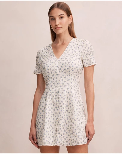 Forever New - Saffia Pintuck Linen Mini Dress