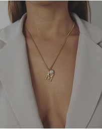 Zahar - Pearl Letter M Necklace