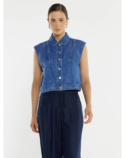 Sass - Christian Denim Vest