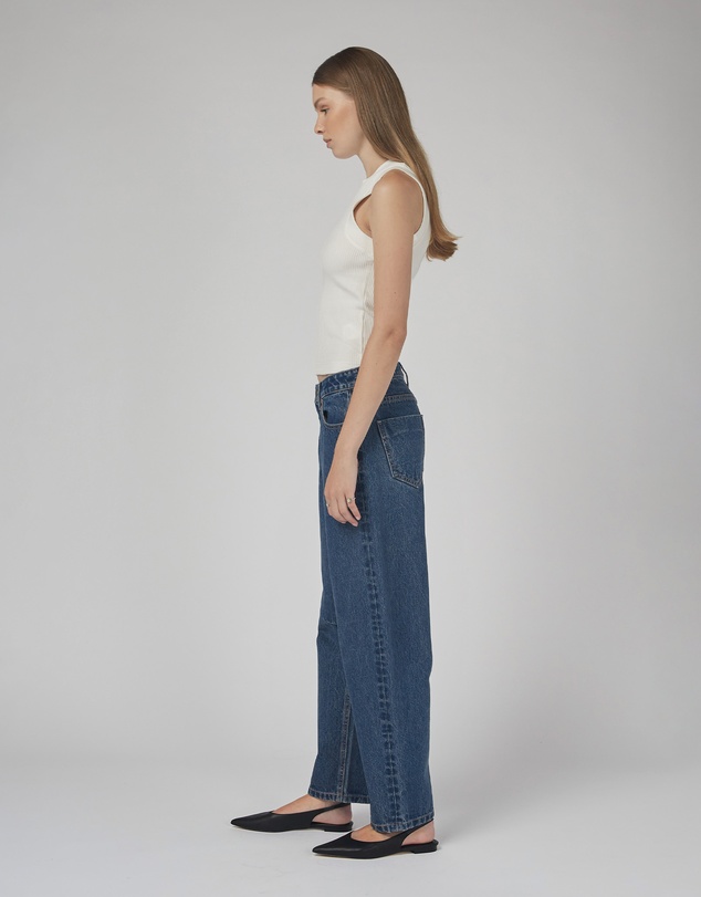 DRICOPER DENIM - Chloe Mid Rise Barrel Jeans